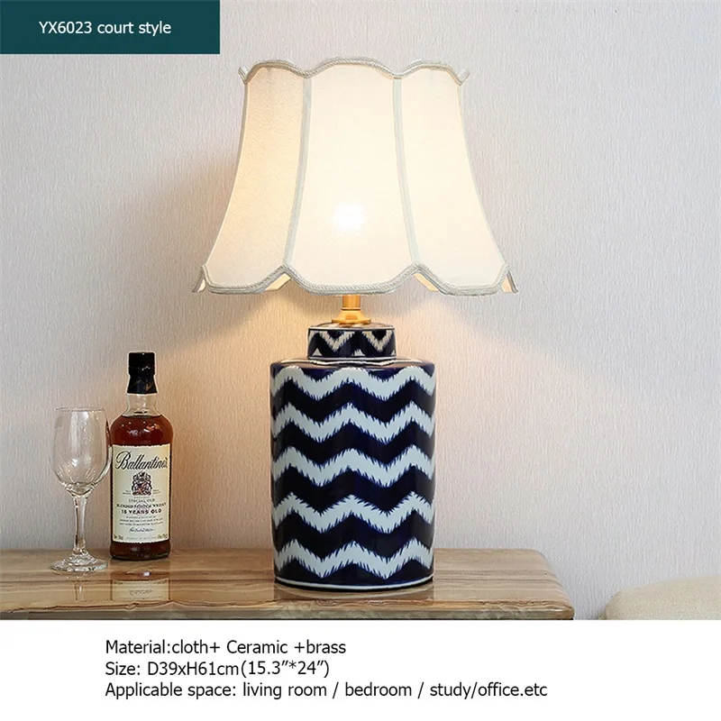 OURFENG Table Lamp Ceramic Copper Modern New Design Desk Light Home LED Decorative For Bedside Living Room Office Bedroom