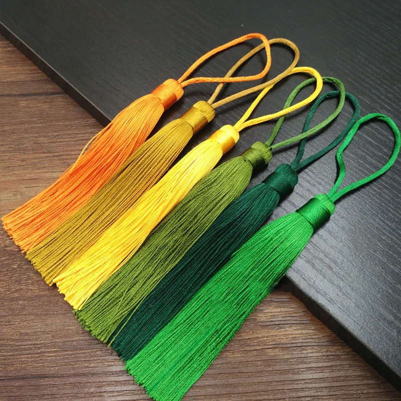 12pcs/lot 12cm Tassel Hanging Rope Silk Fringe Tassel Decorative Tassels For Sewing Curtains Garment Home Decoration Accessories