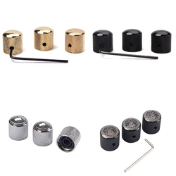 Metal Electric Guitar Knobs Bass  Durable Metal Volume Tone Cap Dome Knobs Guitarra Cap Tone Control Knobs