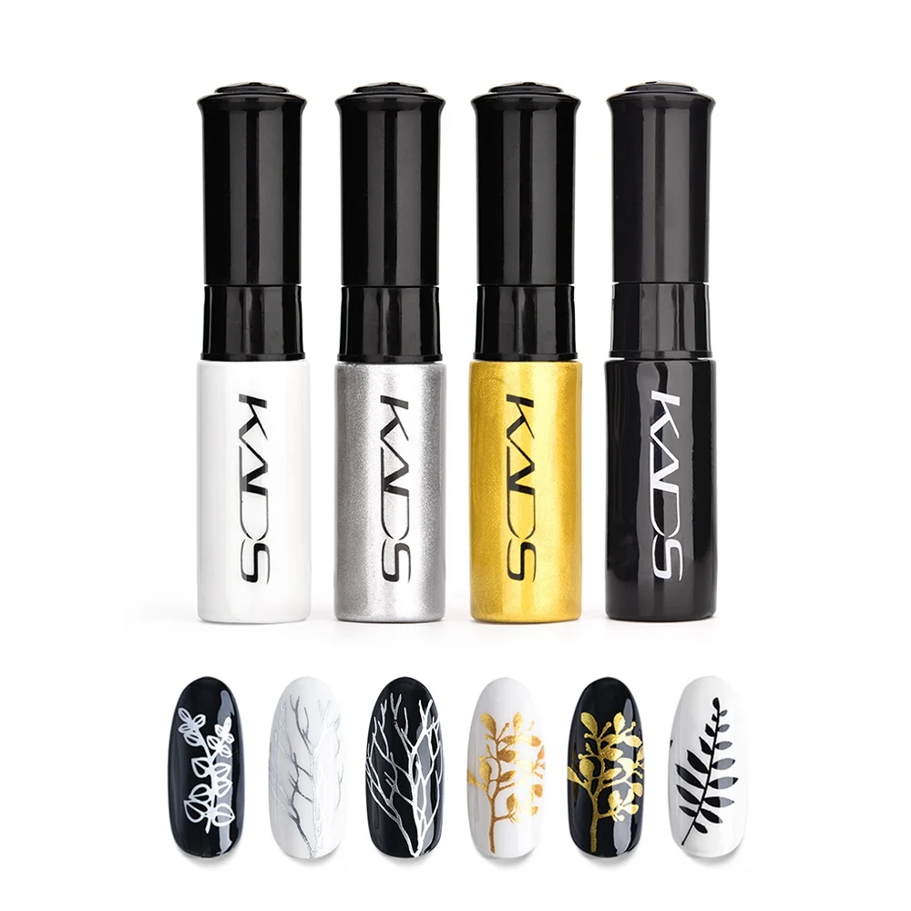 KADS 1pc Nail Art Stamping Polish White Black Colorful Stamp Plate Printing Varnish Pen Paints for Manicure Template Lacker