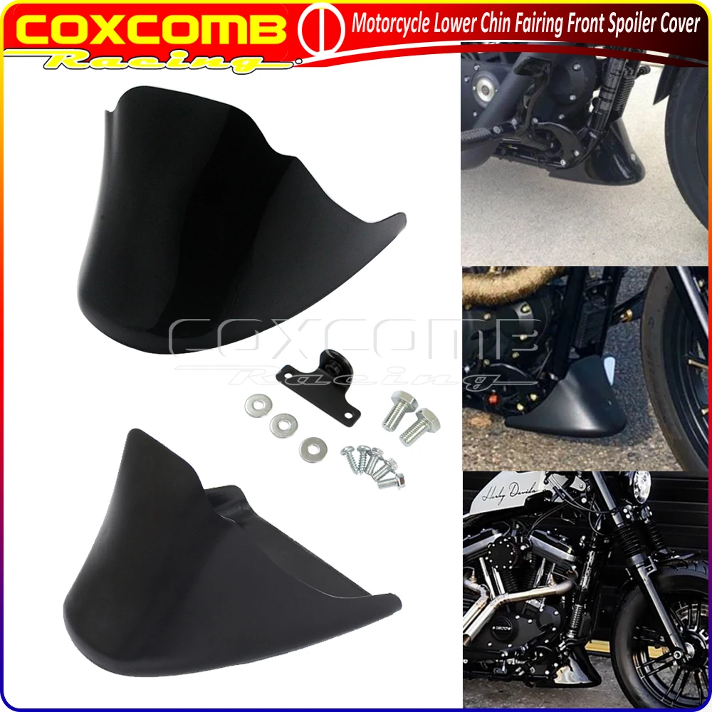 Front Lower Spoiler Cover For Harley Sportster Roadster XL1200CX Forty Eight XL1200XX L1200XS Chin Spoiler Fairing Air Dam Cover