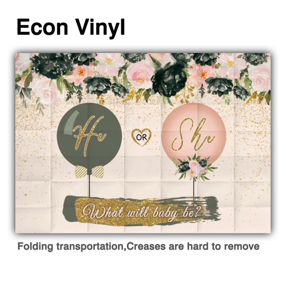 Фон для фотосъемки Allenjoy с изображением пола и надписью «He or She Baby Shower», золотые воздушные шары, Цветочный декор для вечеринки в честь Дня рождения, реквизит для фотосъемки