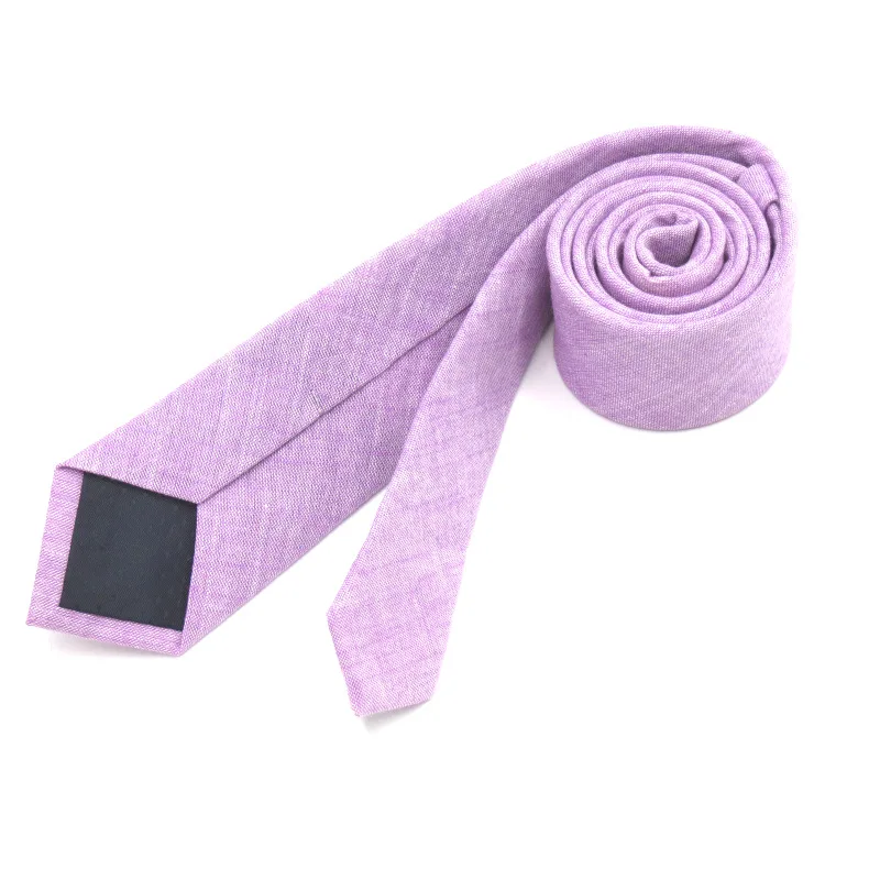 MEN\'s gift tie Violet cotton narrow ties gifts for men orginal wedding accessories necktie  bowtie set