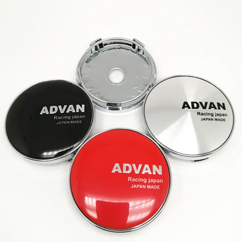 4pcs 60mm Auto Wheel Center Hubcaps for ADVAN Racing Japan Car Styling Rims Hub Cover Cap Emblem 56mm Badge Stickers