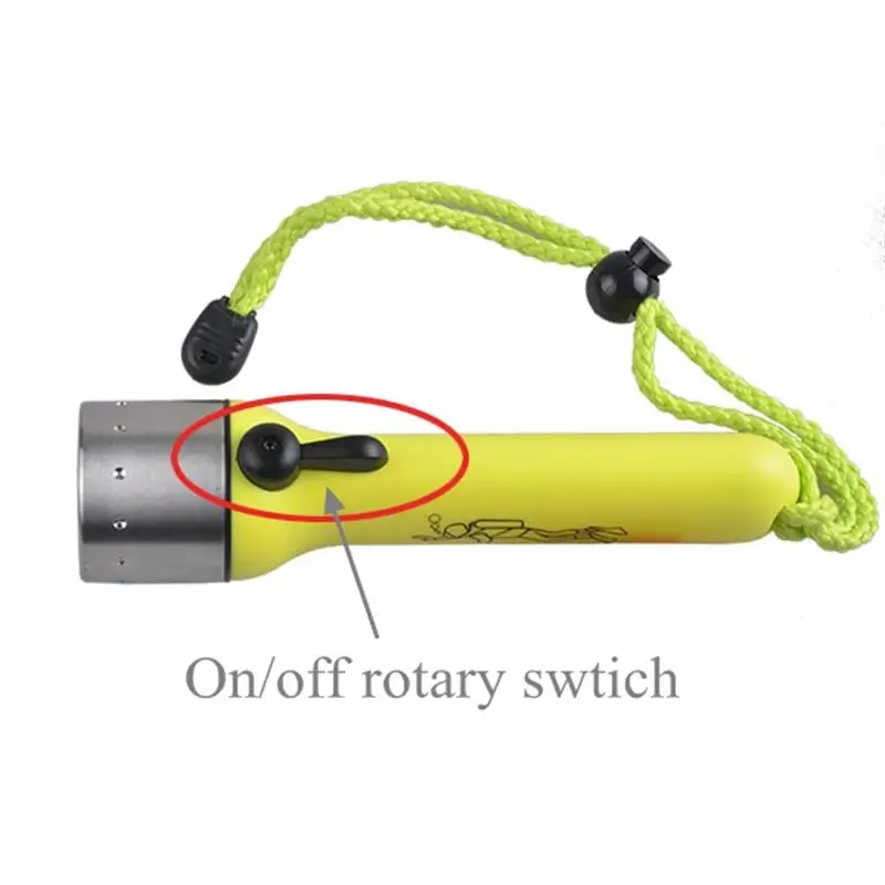 TMWT Bright Scuba Diving Flashlight Yellow body AA Battery Powerful Q5 LED Lamp Underwater Waterproof Diving Light