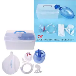 Kit de reanimador Manual para adultos/niños/bebés, bolsa de PVC Ambu, tubo de oxígeno, primeros auxilios, herramientas sencillas de aparatos de respiración