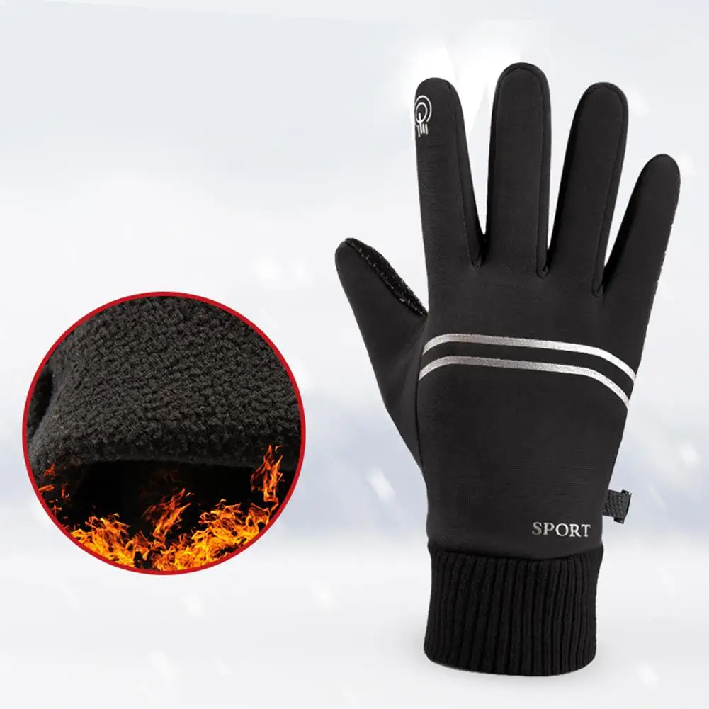 Guanto da ciclismo guanti invernali caldi guanti da esterno antivento impermeabili addensare guanti caldi guanti Touch Screen Unisex uomo sport