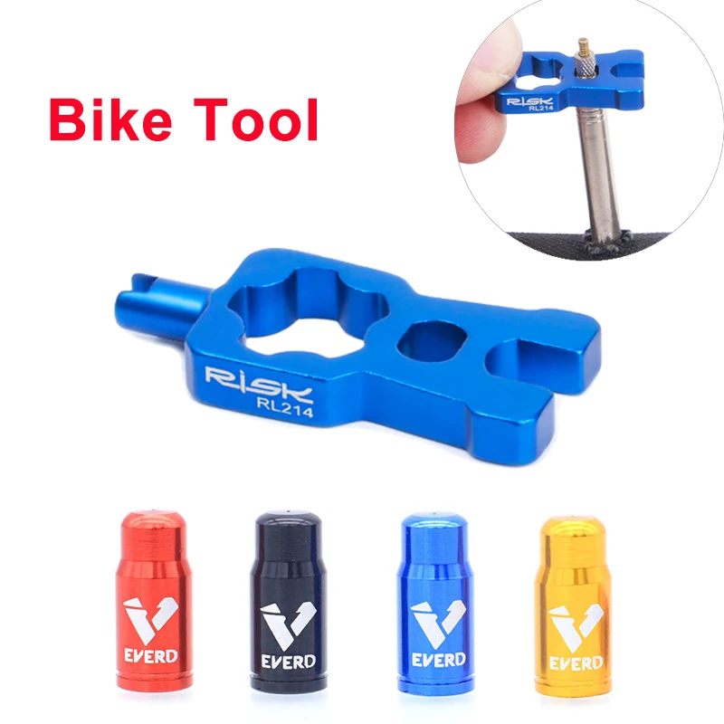 RISK 4 IN 1 Bicycle Valve Tools Wrench Multifunction Presta Valve Core Disassembly Installation Tool For MTB Road Bike