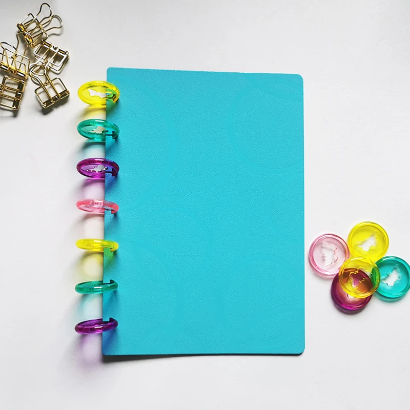 12pcs Butterfly Binder Disc Rings 28mm Mushroom Hole Disc DIY Binder Notebook Binder Plastic 360 Degree Foldable Office Supplies