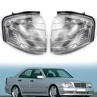 Areyourshop 1 par de luces de esquina, lámparas de señal de giro para Mercedes Benz Clase C W202 1994-2000, luces de esquina, accesorios para coche