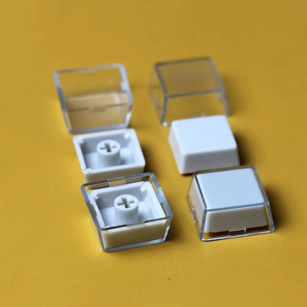 Transparent Cover Key Keycaps Double-layer Removable Clips Custom Switch Relegendable Shell Protection Mechanical Keyboard