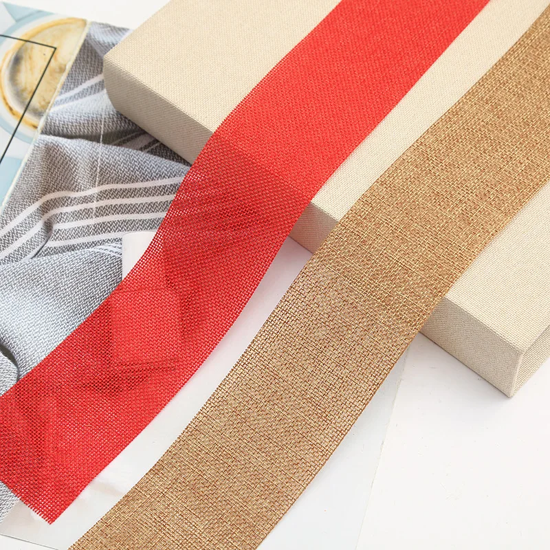 10M DIY Rustic Jute Ribbon Colorful Woven Linen Ribbon Burlap Crafts Vintage Rustic Wedding Ribbon Gift Warrping Christmas Decor