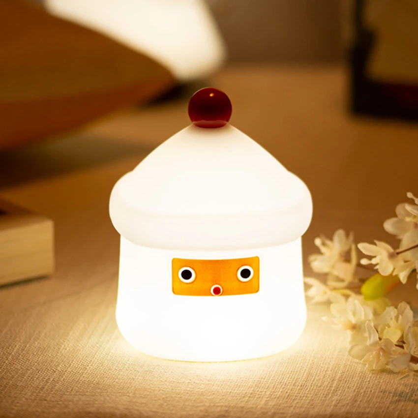 ไฟกลางคืน LED ซิลิโคนสำหรับเด็กในบ้านเทศกาลคริสต์มาสควบคุมด้วยการชาร์จ USB พร้อมตัวจับเวลาหรี่แสงได้สำหรับเด็ก