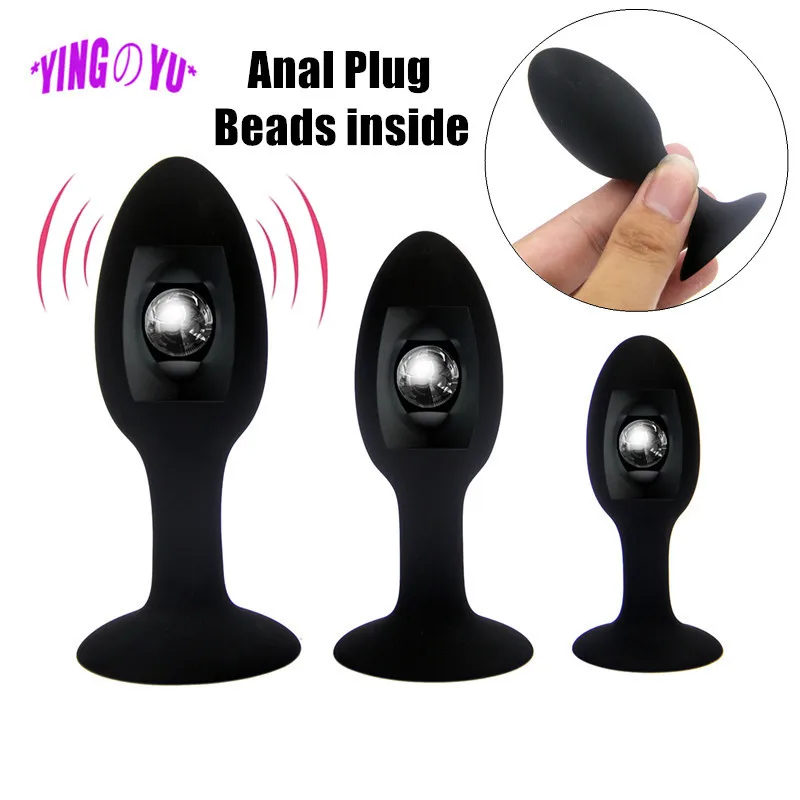 Contas de bola de metal para mulheres, brinquedos sexuais, silicone macio, impermeável, massageador de próstata, treinador, masturbação