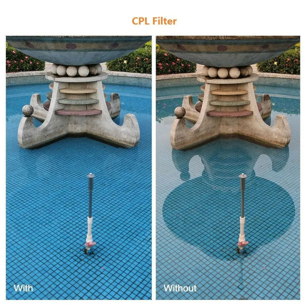 95 مللي متر التعميم الاستقطاب CPL تصفية لكانون RF 800 مللي متر F11 هو STM سيغما 50-500 مللي متر تامرون SP 150-600 مللي متر نيكون 200-500 مللي متر عدسة