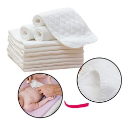 Doublures de couches en tissu pour bébé, Inserts de couches réutilisables en coton pour nouveau-né, couches lavables pour tout-petits, 10 pièces/lot