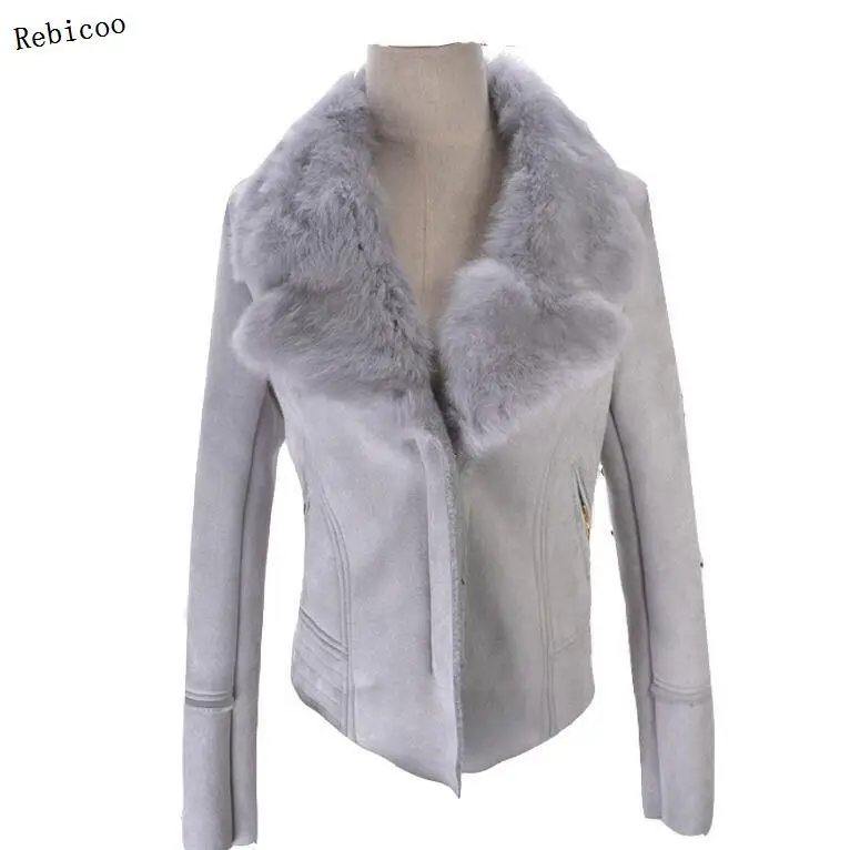 

women winter Fake wool fur coat jacket over size parka lady fashion Fluffy fur coats outwear