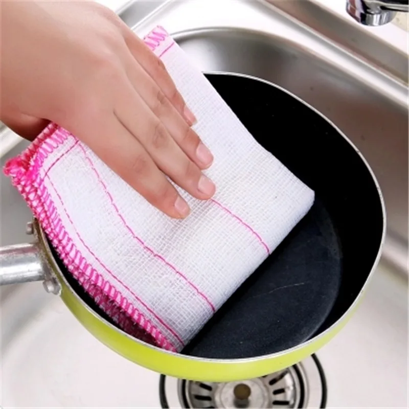 Multi-purpose Absorbent Dishcloth, Cotton Gauze Cleaning Oil Rag, Kitchen Towel, Washing Windows Towel, 10Pcs
