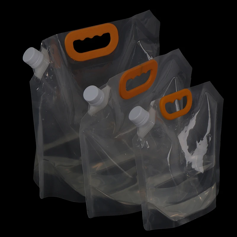 1.5/2.5/5L Stand-up Safety Drink Packaging Bag Pouch Transparent Beer Juice Milk Liquid Bag