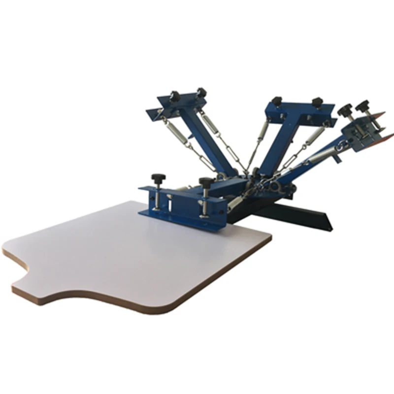 4 color 1 station silk screen printing machine/T-shirt printer press equipment carousel printing area about 40*50CM