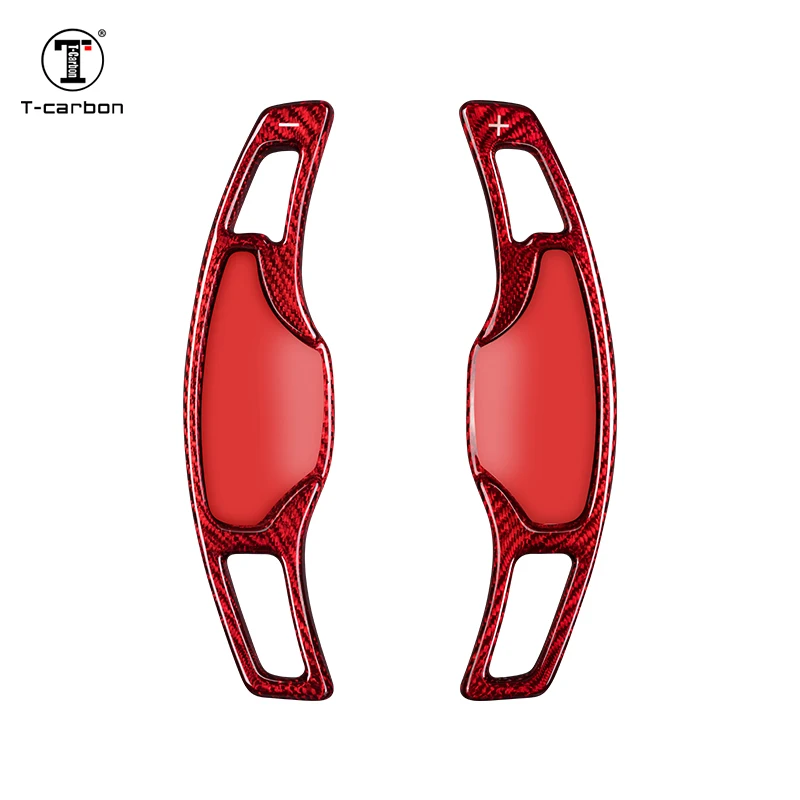 Car Styling Real Carbon Fiber Central Steering Wheel Shifter Paddle Auxiliary Extenesion For Cadillac CT5 2021 High-end Sport