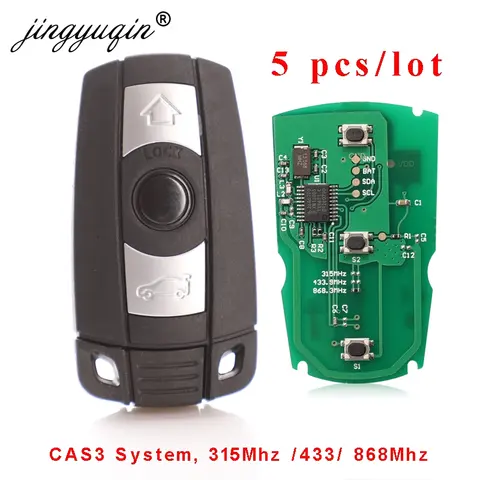 Jingyuqin 5 개/몫 원격 키 BMW CAS3 시스템 315MHz / 868Mhz FSK X5 X6 Z4 1/3/5/7 시리즈 차량 스마트 키 제어