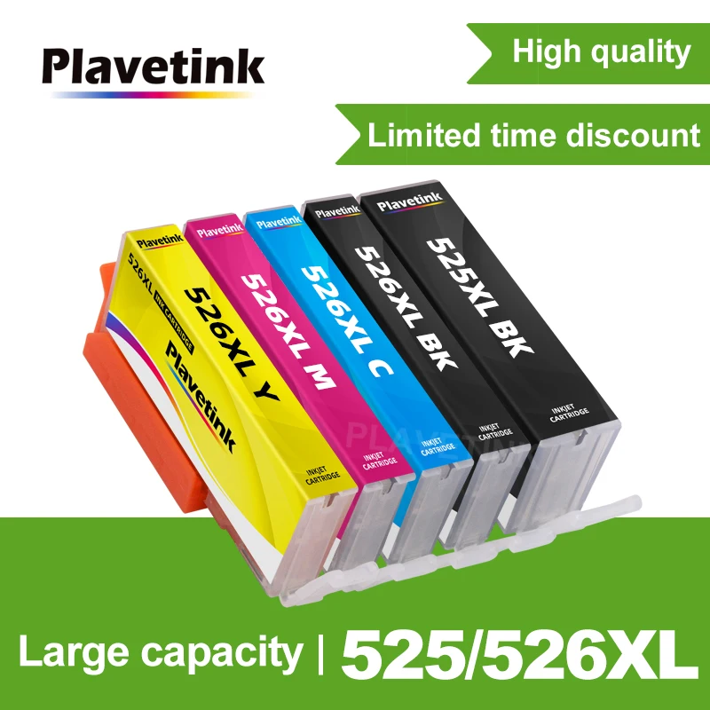 Plavetink For Canon PGI 525 PGI525 PGI-525 CLI 526 Ink Cartridge For PIXMA iP4850 iP4950 MG5150 MG5250 MG6150 MG8150 Printer