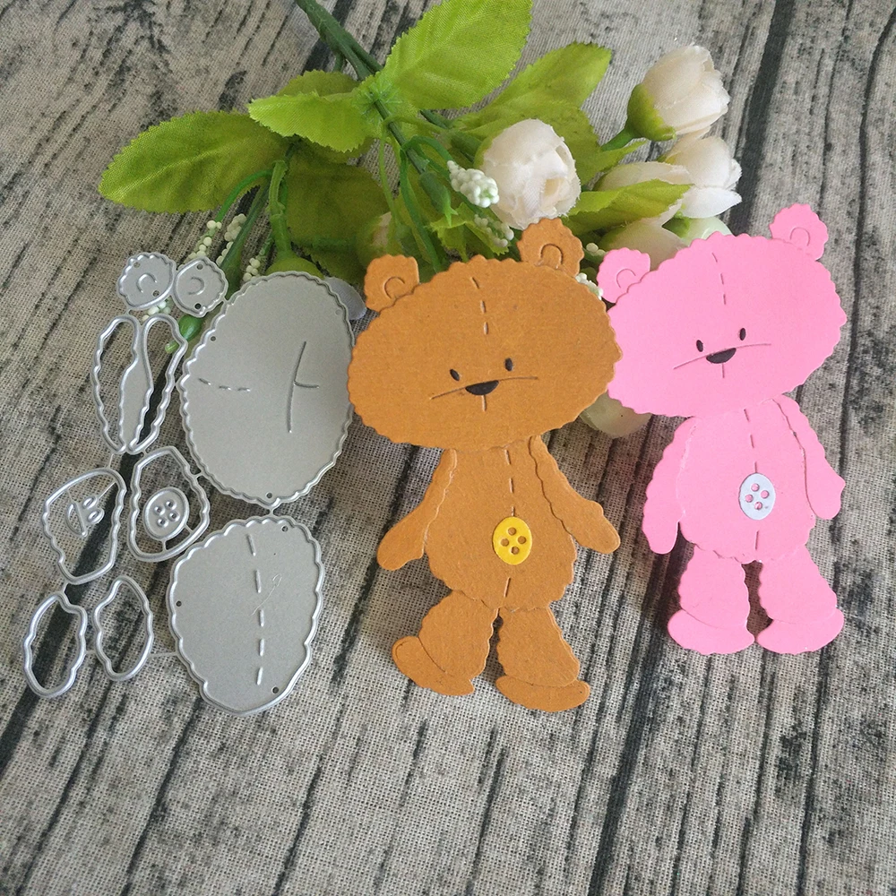 New cute bear metal cutting mold, used for DIY scrapbooks, cards, photo albums, photo frame decoration, handmade crafts