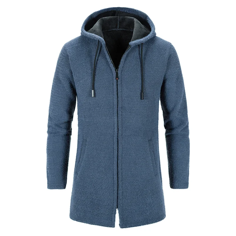 Men's Hoodie Cardigan Sweater Autumn/winter Fleece Casual Warm Coat Zipper New Fashion Jacket Male Blazer Hooded Clothing