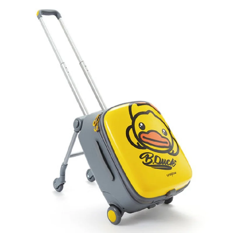 Bagagem multifuncional com Spinner, Trolley Case, Can Riding Children's and Baby Artefato, Brand Travel Suitcase