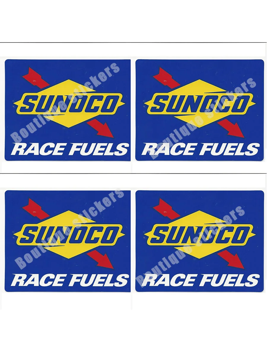 4X Sunoco Racing Decal Sticker Fashion Sticker Car Body Car Window Decoration Rearview Mirror Headlight Windshield Accessories