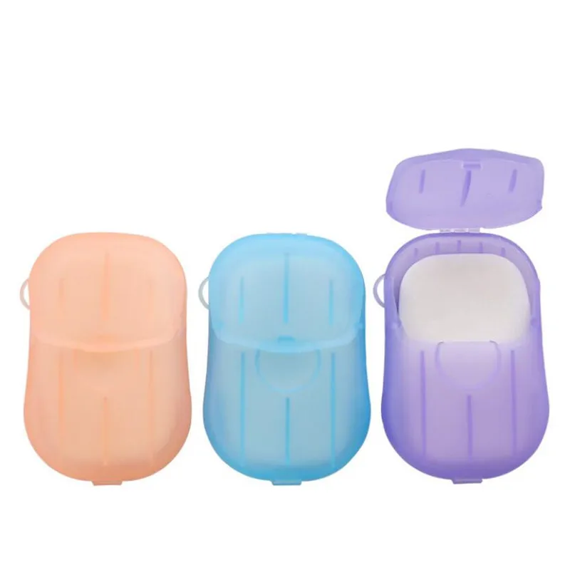 20 قطعة إكسسوارات السفر المتاح الصابون ورقة غسل اليد حمام نظيفة المعطرة شريحة صفائح صغيرة ورقة الصابون التعبئة المنظم #4