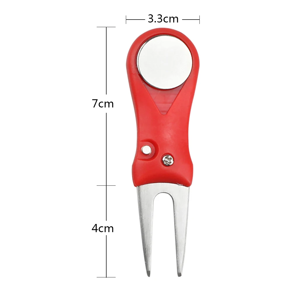 1 Pcs Plastic Golf Divot Repair Tool Switchblade Pitchfork With Marker Light Weight Supplies Accessories