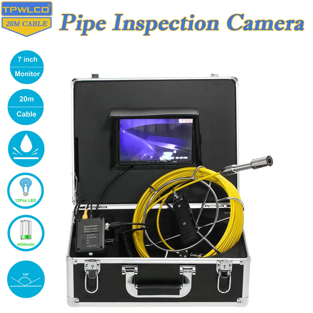 

Free Shipping Solar Eclipse Wall & Pipe Inspection Camera 20M/30M/40M/50M Coil Cable For Industrial Drain Sewer Inspection