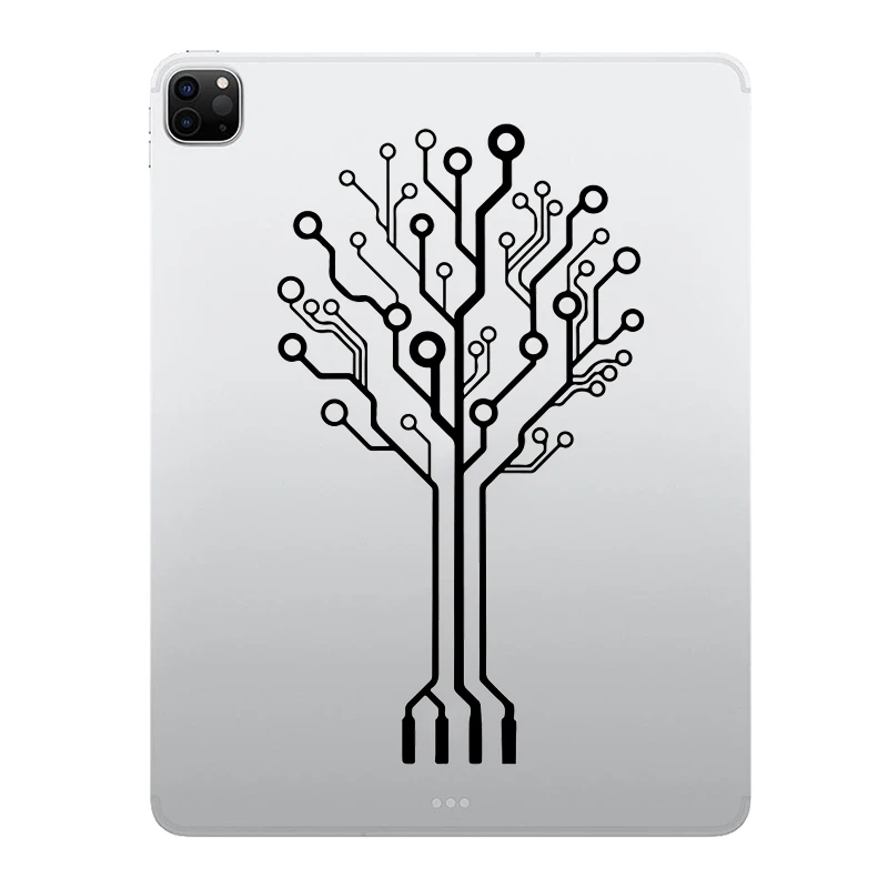 Circuit Tree Creative Decal Laptop Sticker for 9.7 iPad Pro 11 Air 4 Mini 6 Macbook Cover Skin KindleTablet Vinyl Notebook Decor