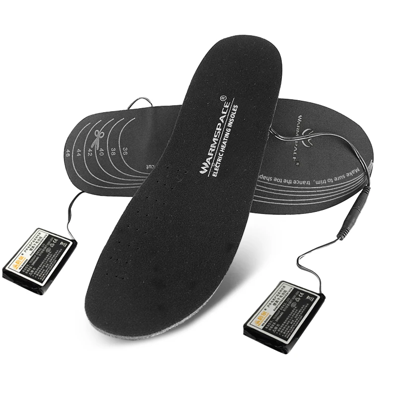 WARMSPACE electric heated insoles with rechargeable lithium battery USB charging warm in winter