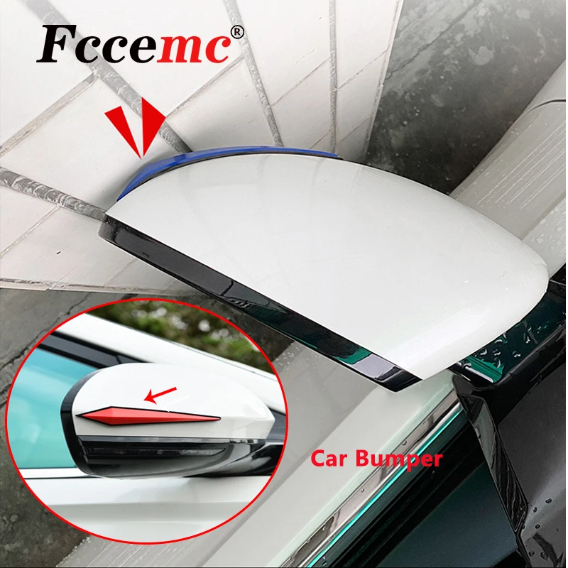 

4Pcs Car General Door Mirror Bumper Anti-Collision Anti-Friction Decoration Stickers 3D Stereo Waterproof Sunscreen Auto Parts