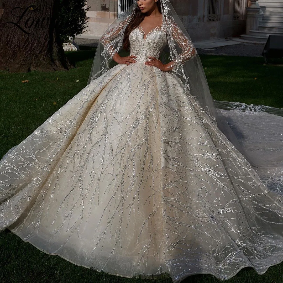 

Muslim Luxury Saudi Arabia Wedding Dresses 2021 Couture Middle East Women Dubai Bridal Gowns Vestido De Novia Wedding Gown