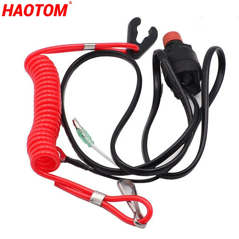 66T-82575 Kill Stop Switch Safety Tether Lanyard For Yamaha Tohatsu Parsun Honda Outboard engine parts 6E9-82575-09 6E9-82575