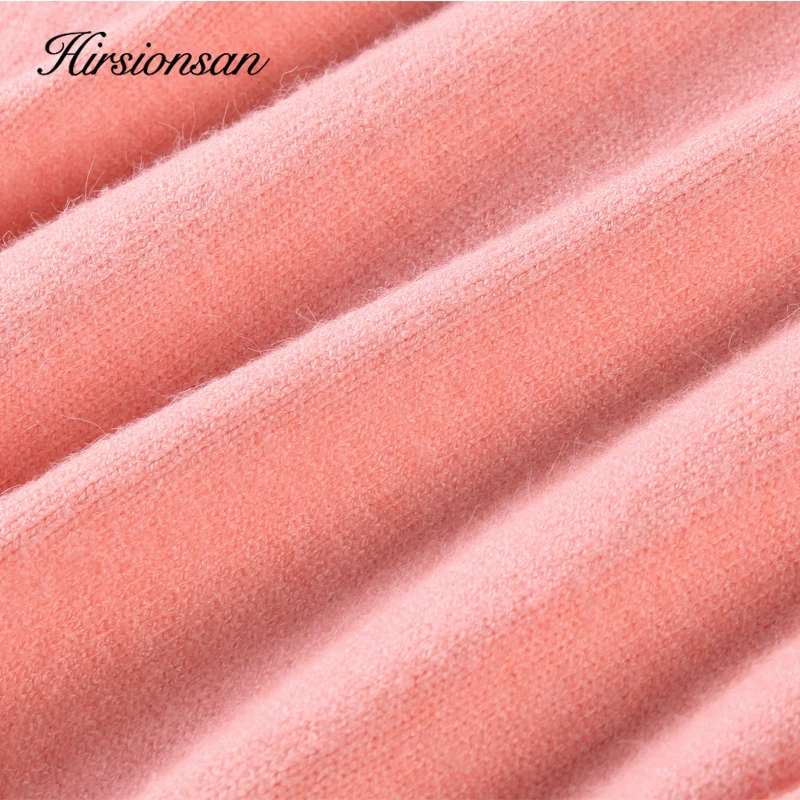 Hirsionsan Elegant Cashmere Knitted Sets Women 2023 Winter Warm Basicl Two Pieces Loose Sweater and Harem Pants Female Tracksuit