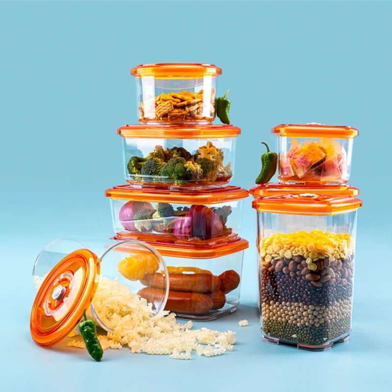 YUMYTH 식품 등급 진공 용기, BPA 프리 식품 보관 용기, 밀폐 항아리 박스, 휴대용 펌프 T250