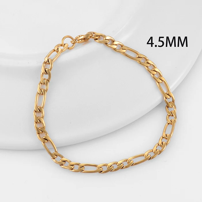 Klassisches Edelstahl-Figaro-Kettenarmband, Bestseller, Hochwertiger Schmuck für Männer und Frauen – Detail 7