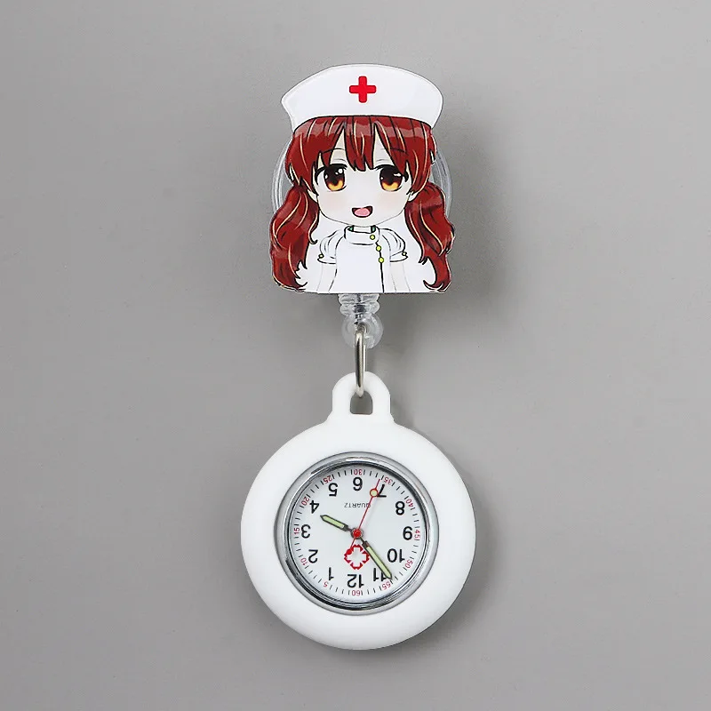 

Wholesale Price Stretchable Cartoon Doctor Nurse Chest Silicone Watch Hanging Pocket Watch