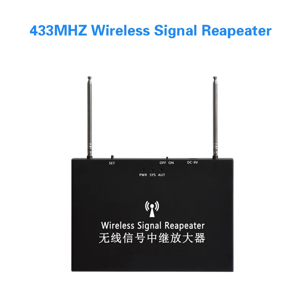 433MHZ Wireless Signal Booster For security alarm PIR motion detector Signal Repeater signal amplifier