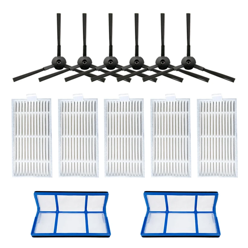 ロボット掃除機用のプライマリフィルター交換キット,スペアパーツ,サイドブラシ,hpaフィルター,grixx k8 nerbvac2と互換性があります