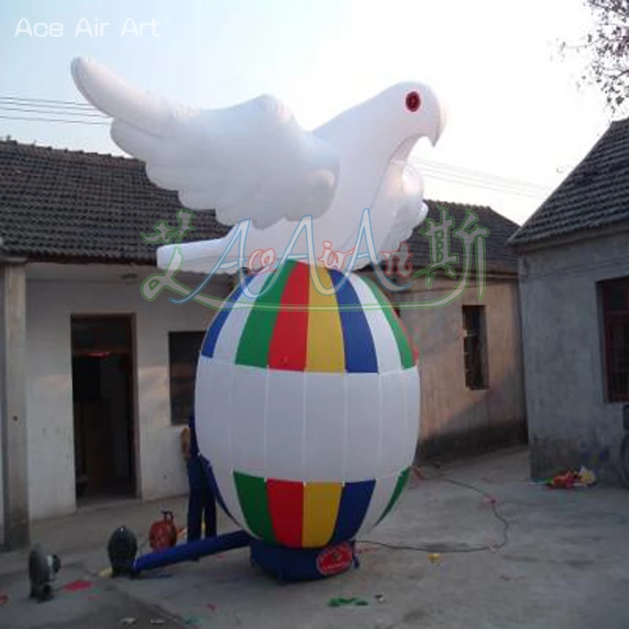 Custom Built White Inflatable Pigeon/ Inflatable Animal Replica For Outdoor Advertising/Event Promotion