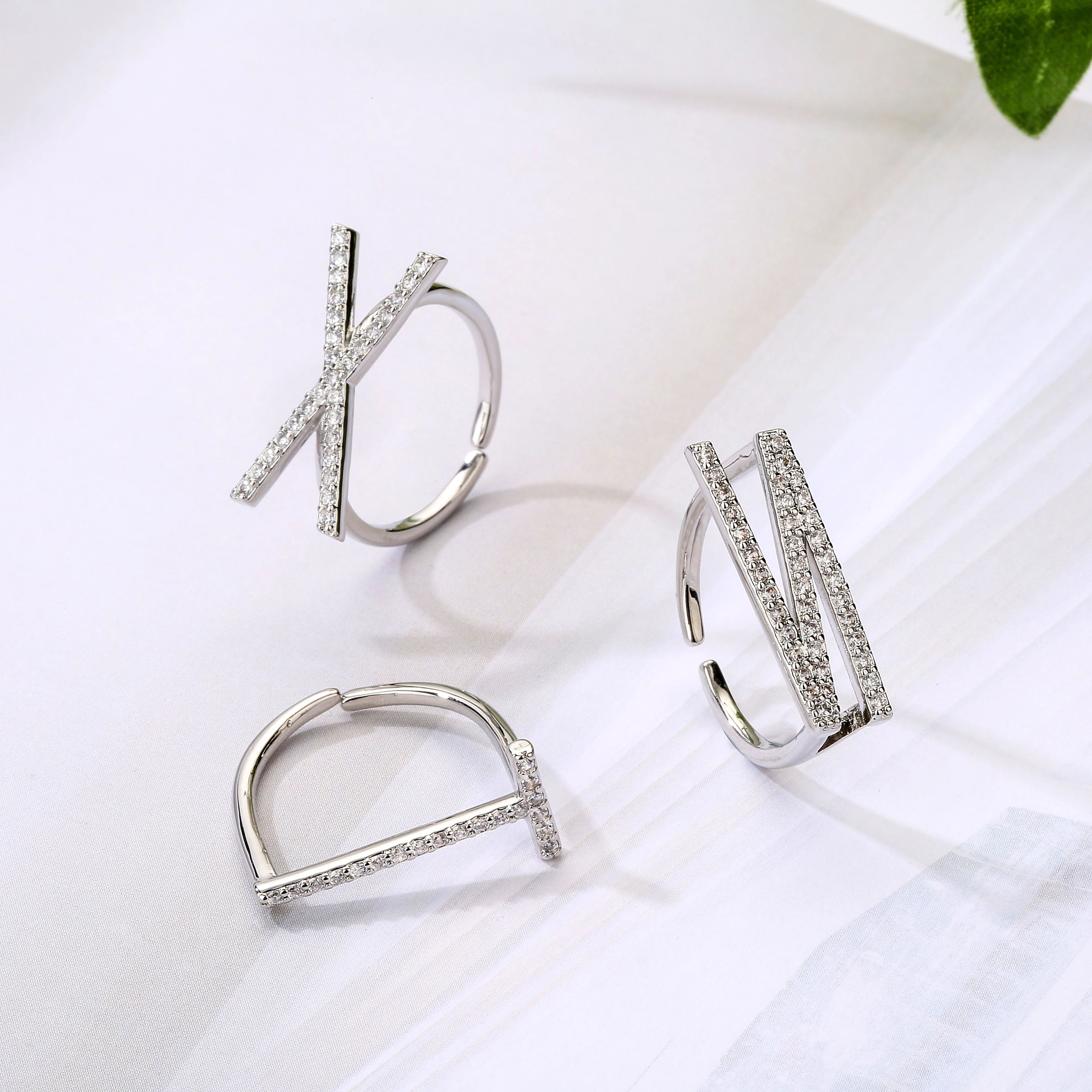 HECHENG,DIY Name 26-Letters Rings,For Women Adjustable Ring Alphabet Letter Initial Finger Accessoriese