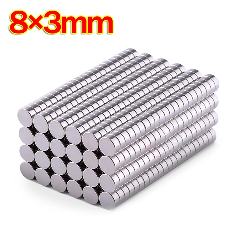 

20~1000Pcs 8x3mm Small N35 Round Magnet 8*3 mm Neodymium Magnet Permanent NdFeB Super Strong Powerful Magnets 8x3 mm 8×3 mm