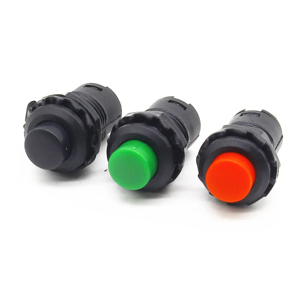 12mm Lock Latching OFF- ON Push Button Switch maintained fixed pushbutton switches Self-Lock button