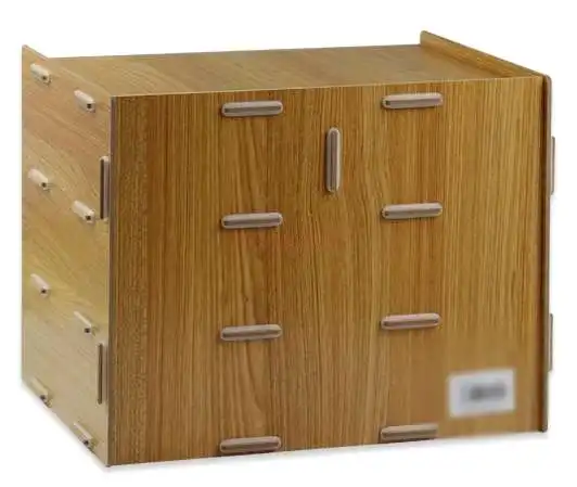 3-layer drawer-type wooden desktop file with multi-layer storage storage box cabinet rack